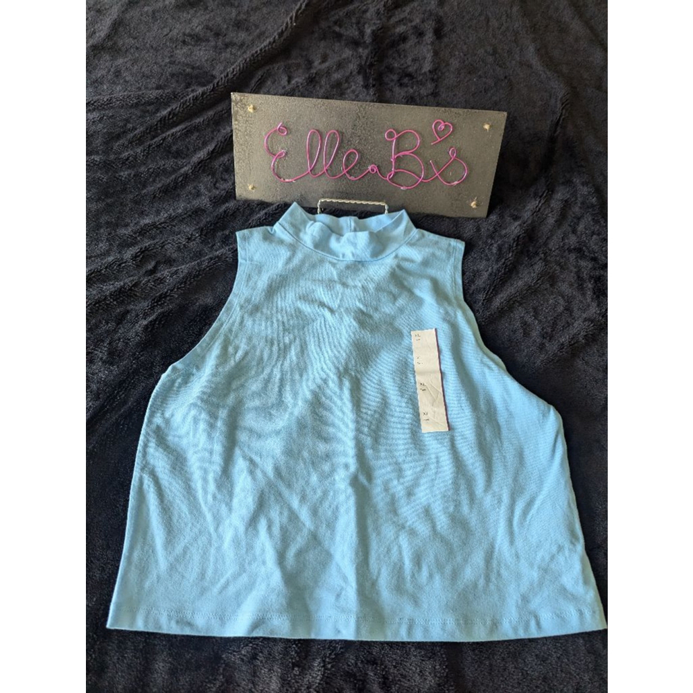 NWT Wild Fable Light Blue Turtle Neck Tank XXS, XL
